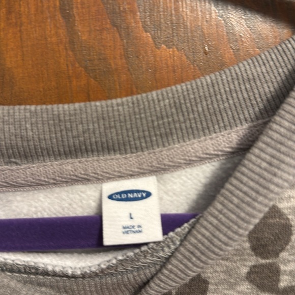 Old Navy Grey Leopard Print Sweatshirt - Picture 7 of 13